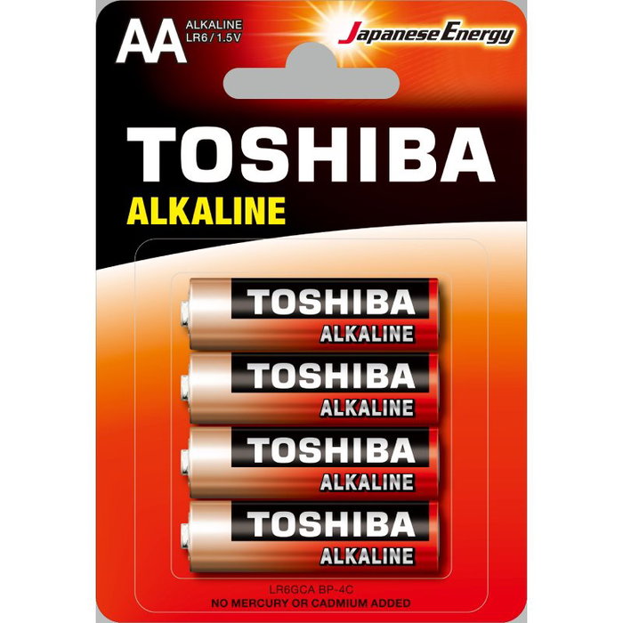 Toshiba Pack de 4 pilas AA Alkaline LR6 1.5V Toshiba Pack de 4 pilas AA Alkaline LR6 1.5V